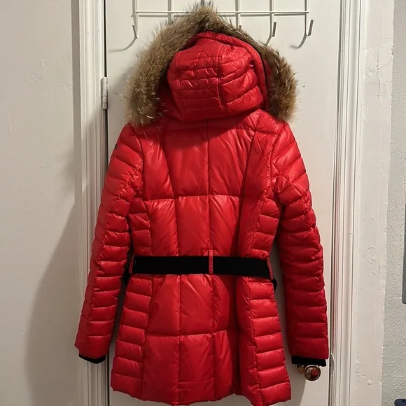 COPY - Marc New York Allison Belted Fur Trim Puffer Coat - Picture 4 of 6